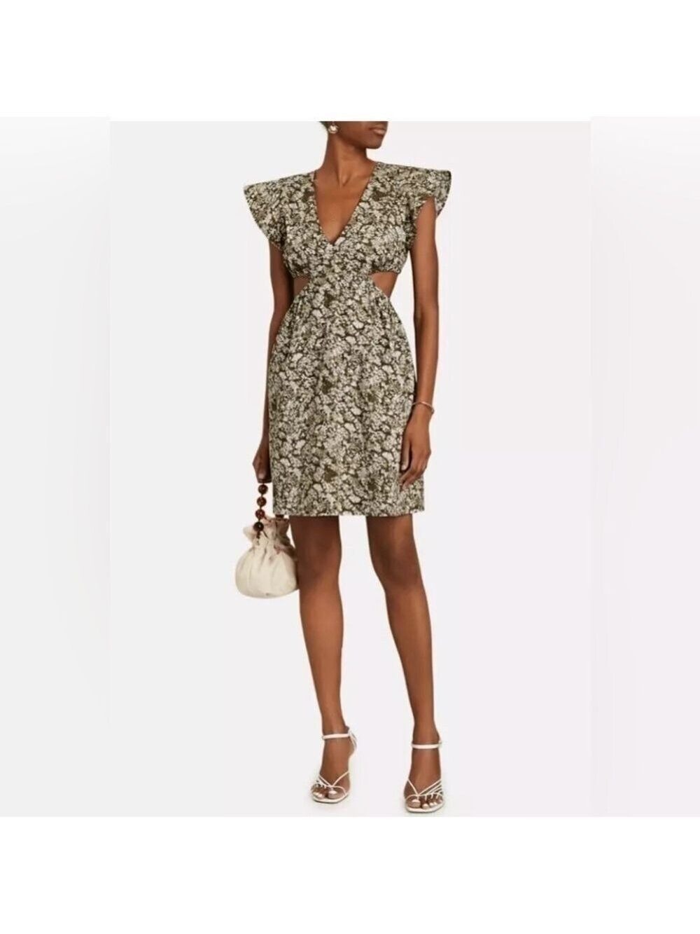 Rails Nyla Mini Cutout Dress in Olive Vine Size Large